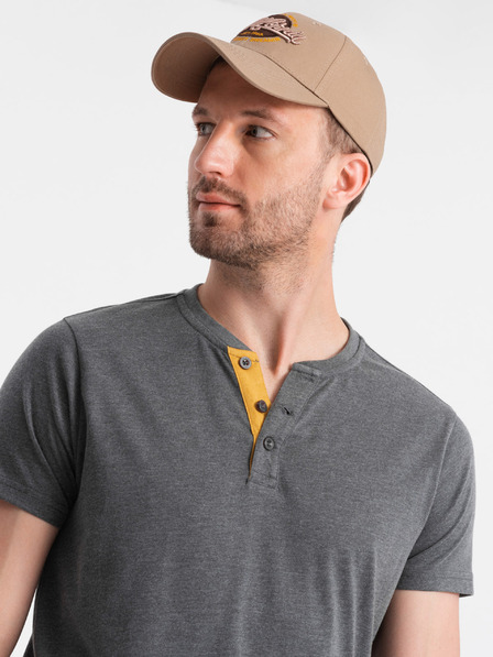 Ombre Clothing Graues Herren-T-Shirt mit Rundhalsausschnitt Ombre Clothing