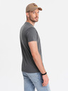 Ombre Clothing Graues Herren-T-Shirt mit Rundhalsausschnitt Ombre Clothing