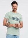 Ombre Clothing Mintfarbenes Herren-Poloshirt mit San Francisco-Aufdruck Ombre Clothing