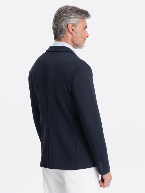 Ombre Clothing Dunkelblaue Herrenjacke mit Taschen Ombre Clothing