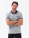 Ombre Clothing Graues Herren-Poloshirt Ombre Clothing