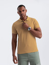 Ombre Clothing Senffarbenes Herren-Poloshirt Ombre Clothing