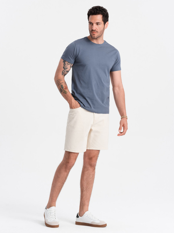 Ombre Clothing Blaues Herren-Basic-Shirt Ombre Clothing