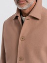 Ombre Clothing Herren-Einreihiger Mantel mit Kragen und Unterrock von Ombre Clothing