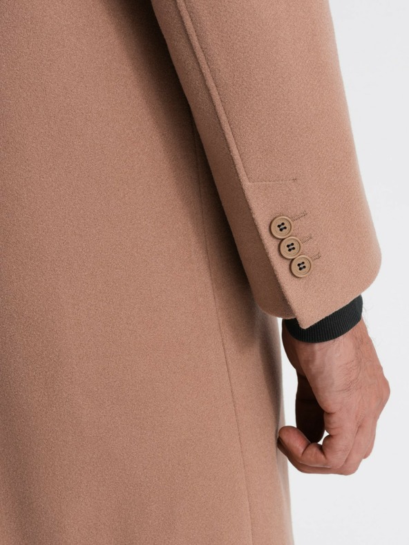 Ombre Clothing Herren-Einreihiger Mantel mit Kragen und Unterrock von Ombre Clothing