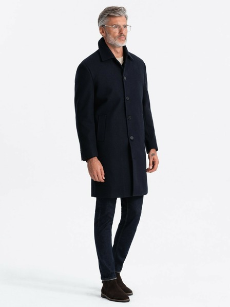 Ombre Clothing Herren-Einreihiger Mantel mit Kragen und Unterrock von Ombre Clothing