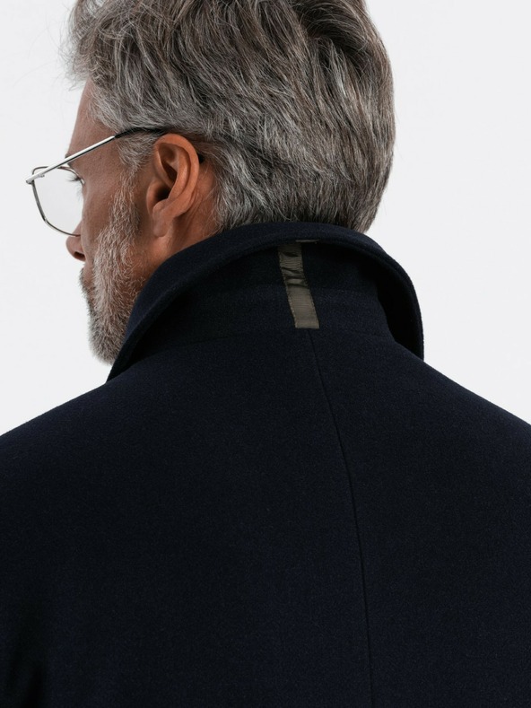 Ombre Clothing Herren-Einreihiger Mantel mit Kragen und Unterrock von Ombre Clothing