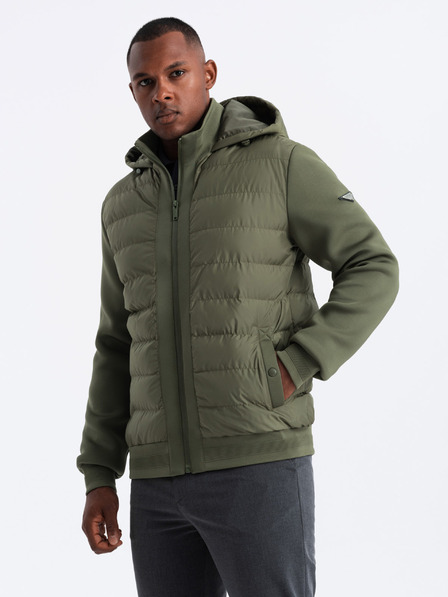 Ombre Clothing Herren Steppjacke mit hohem Kragen Ombre Clothing
