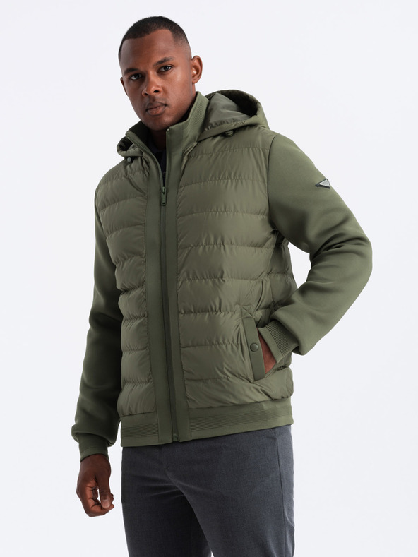 Ombre Clothing Herren Steppjacke mit hohem Kragen Ombre Clothing