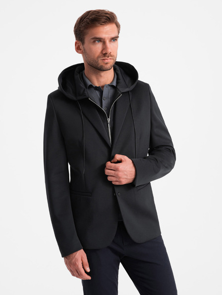 Ombre Clothing Herrenjacke mit abnehmbarem Futter und Kapuze Ombre Clothing