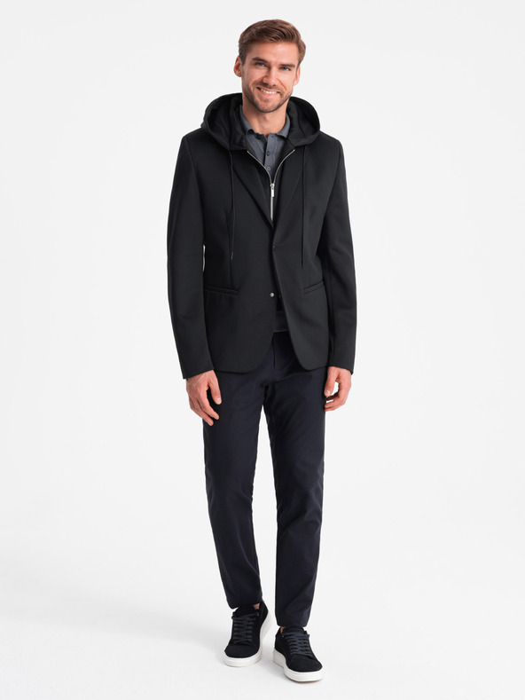 Ombre Clothing Herrenjacke mit abnehmbarem Futter und Kapuze Ombre Clothing