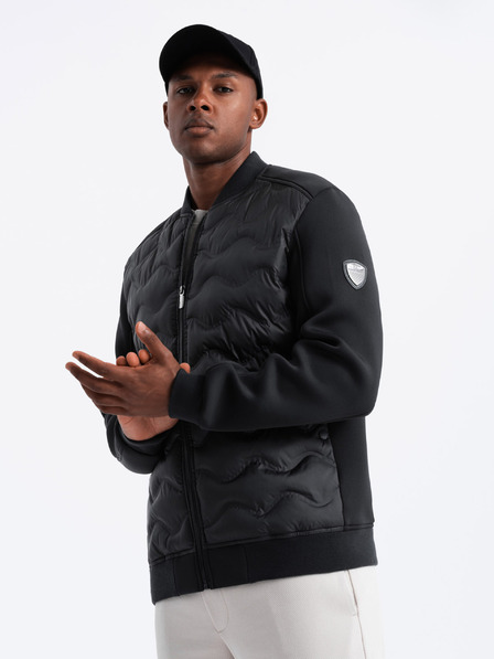 Ombre Clothing Gesteppte Bomberjacke für Herren Ombre Clothing