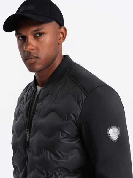 Ombre Clothing Gesteppte Bomberjacke für Herren Ombre Clothing
