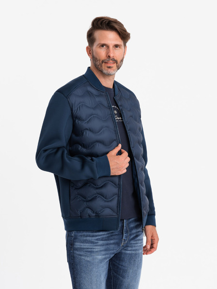 Ombre Clothing Gesteppte Bomberjacke für Herren Ombre Clothing
