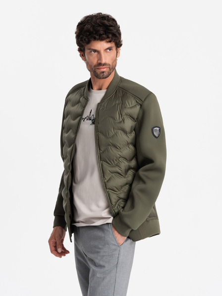 Ombre Clothing Gesteppte Bomberjacke für Herren Ombre Clothing