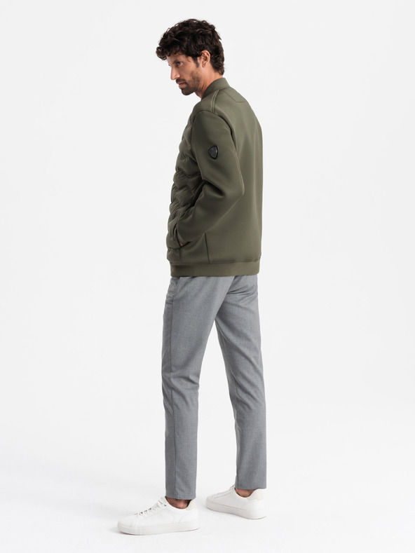 Ombre Clothing Gesteppte Bomberjacke für Herren Ombre Clothing