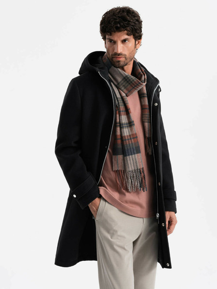 Ombre Clothing Herrenmantel mit Kapuze Ombre Clothing