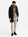 Ombre Clothing Herrenmantel mit Kapuze Ombre Clothing