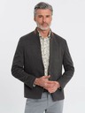 Ombre Clothing Ombre Clothing hellbraune Herrenjacke mit Stehkragen