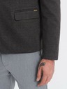 Ombre Clothing Ombre Clothing hellbraune Herrenjacke mit Stehkragen