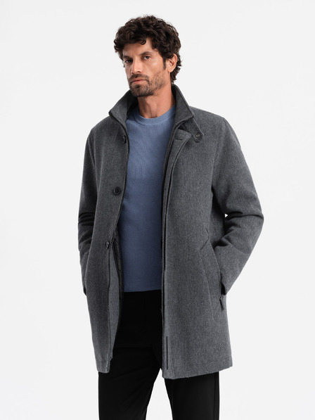 Ombre Clothing Herren-Wintermantel in Melange mit Steppfutter Ombre Clothing V1 OM-COWC-0116