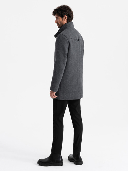 Ombre Clothing Herren-Wintermantel in Melange mit Steppfutter Ombre Clothing V1 OM-COWC-0116