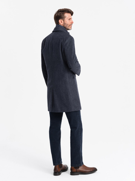 Ombre Clothing Ombre Clothing V2 OM-COWC-0121 Herrenmantel aus Wollgemisch mit Knopfleiste