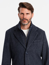 Ombre Clothing Herren Wollmantel ohne Knöpfe Ombre Clothing V1 OM-COWC-0121