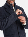 Ombre Clothing Herren Wollmantel ohne Knöpfe Ombre Clothing V1 OM-COWC-0121