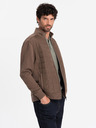Ombre Clothing Leichte Herrenjacke mit Reißverschluss und gesteppter Front Ombre Clothing V3 OM-JANP-0193