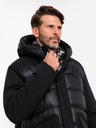 Ombre Clothing Herren Steppjacke lang mit großen Taschen Ombre Clothing