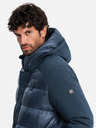 Ombre Clothing Herren Steppjacke lang mit großen Taschen Ombre Clothing