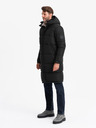 Ombre Clothing Lange Parka-Steppjacke für Herren mit abnehmbarer Kapuze Ombre Clothing
