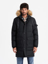 Ombre Clothing Lange Herren-Parka-Jacke mit Kapuze Ombre Clothing