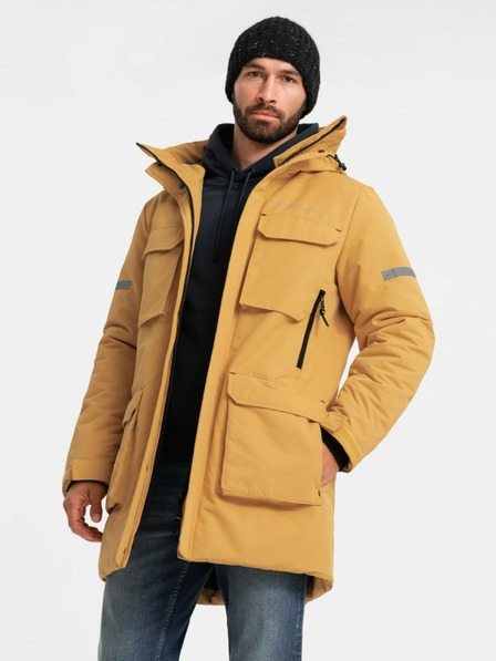 Ombre Clothing Isolierte lange Herrenjacke Ombre Kleidung