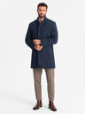 Ombre Clothing Strukturierter Herrenmantel mit hohem Kragen von Ombre Clothing