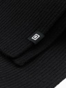 Ombre Clothing Herrenschal einfarbig gestrickt mit Rippung schwarz Ombre Clothing