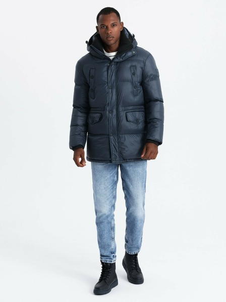 Ombre Clothing Lange Herrenjacke mit Taschen Ombre Clothing