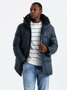 Ombre Clothing Lange Herrenjacke mit Taschen Ombre Clothing