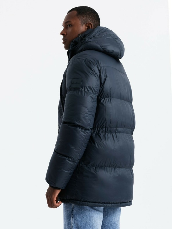 Ombre Clothing Lange Herrenjacke mit Taschen Ombre Clothing