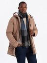 Ombre Clothing Lange Parka-Jacke für Herren Ombre Clothing