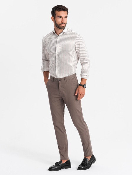 Ombre Clothing Herren Chino-Hose REGULAR FIT braun Ombre Clothing