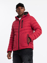 Ombre Clothing Herren Stepp-Sportjacke mit Kontrast-Reißverschluss rot Ombre Kleidung