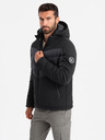 Ombre Clothing Herren Stepp-Kombijacke mit hohem Kragen schwarz Ombre Clothing