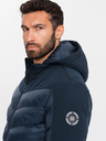 Ombre Clothing Herren Steppjacke mit hohem Kragen Dunkelblau Ombre Kleidung