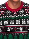 Edoti Herren Norweger Winterpullover mit Weihnachtsmotiv Schwarz EDOTI