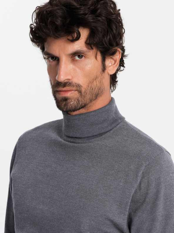 Ombre Clothing Herrenstrick-Rollkragenpullover Ombre Clothing