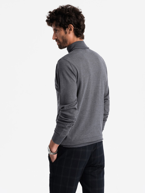 Ombre Clothing Herrenstrick-Rollkragenpullover Ombre Clothing