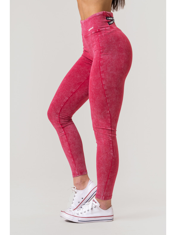 Nebbia Gewaschene Leggings mit hoher Taille LEGACY 777 XS,rot