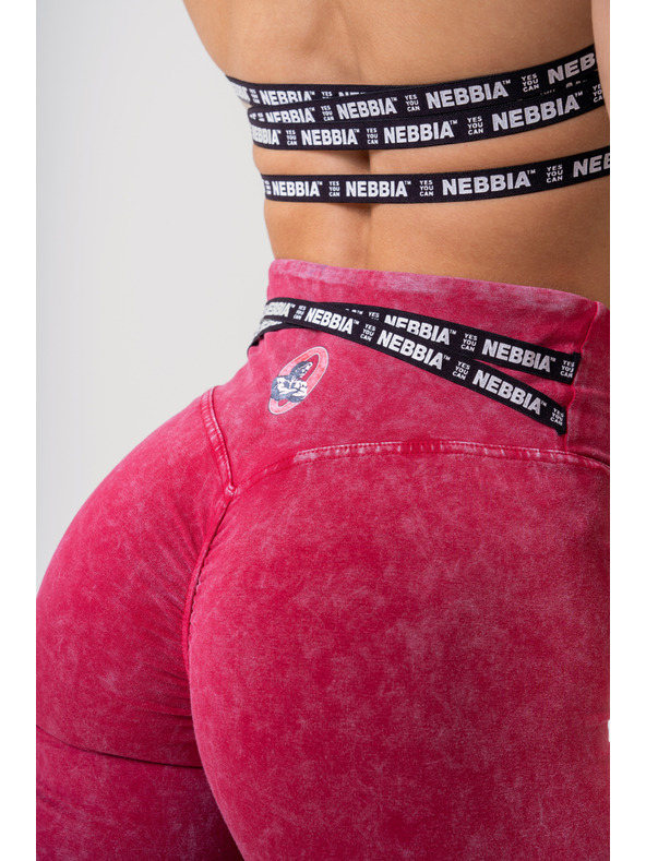 Nebbia Gewaschene Leggings mit hoher Taille LEGACY 777 XS,rot